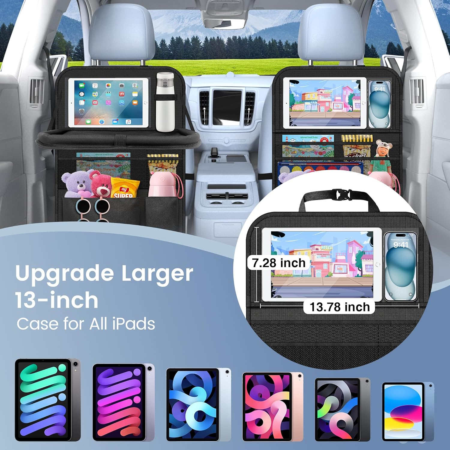 Multifunctio<i></i>nal Waterproof Car Back Seat Organiser - RAPO Model A81